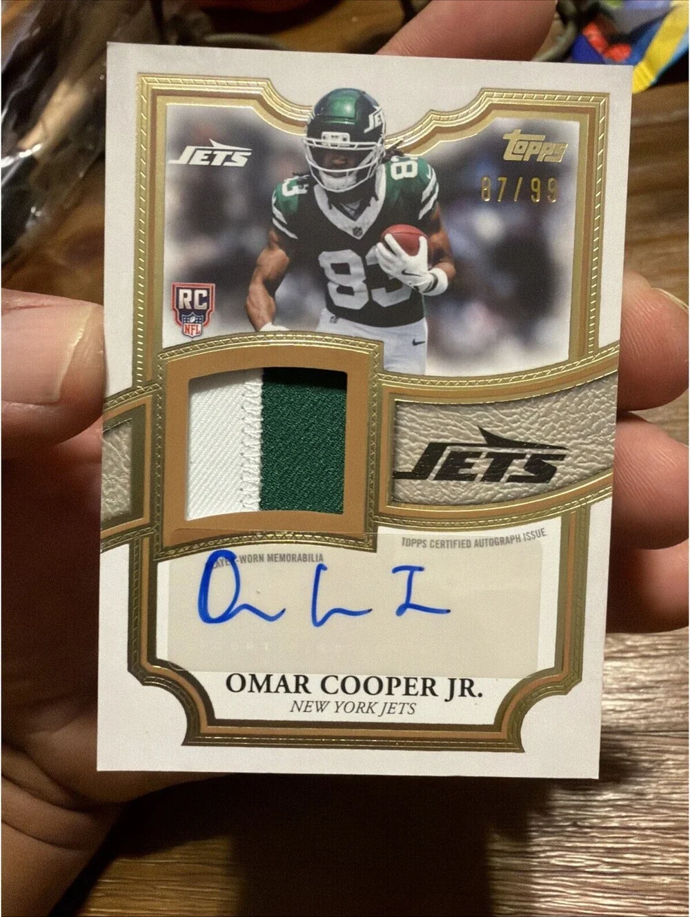 2026 Topps Flagship Football Omar Cooper Jr. ARP-OC Auto RC Patch 87/99 jersey #